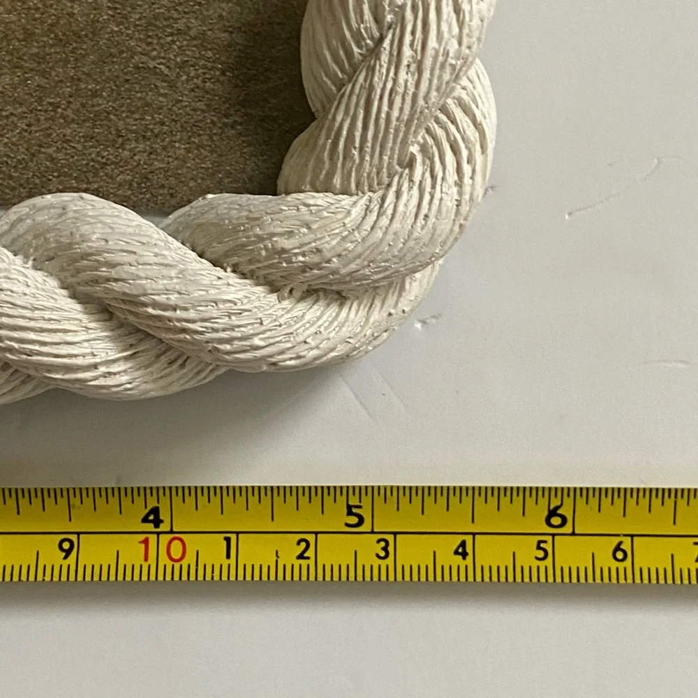Rope Frame Sheffield Home Nautical Resin White Twisted 4 X 6 Photo Beach EUC